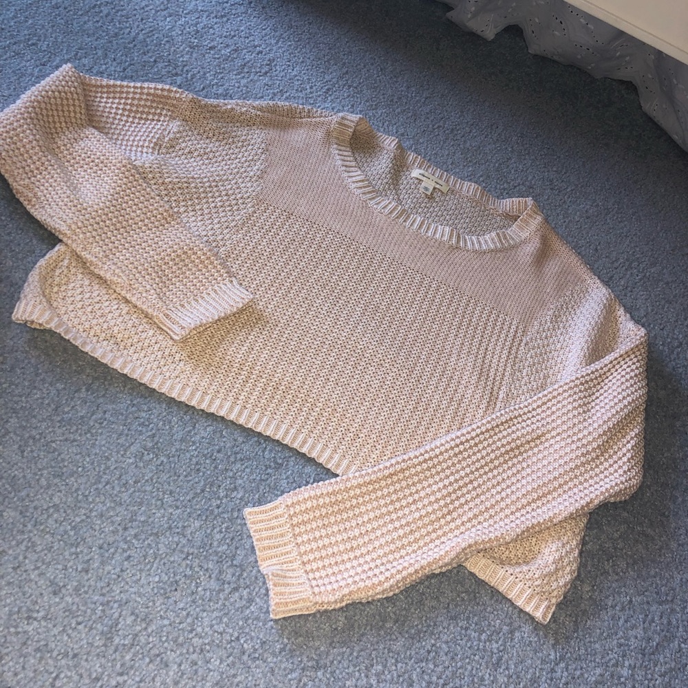 Urban Outfitters Light Pink Cable Knit Sweater